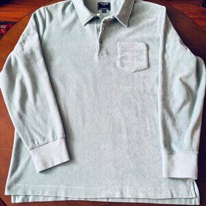 Velour Polo in Soft Sage